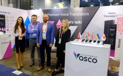 Tradutores electrónicos polacos no CES em Las Vegas