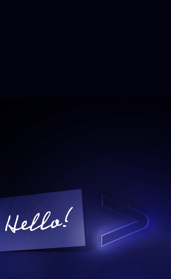 Imagem com o texto «Olá!»
